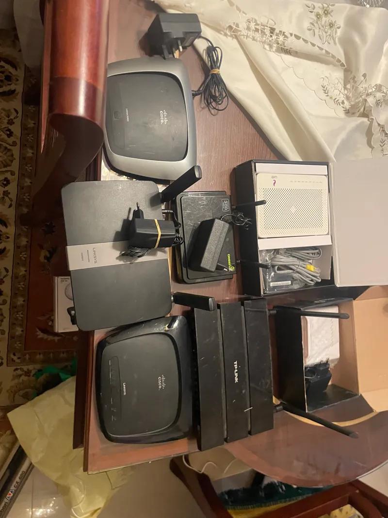 راوتر و جهاز فايبر اوبتكس و ٥ سيرفرات شبكات