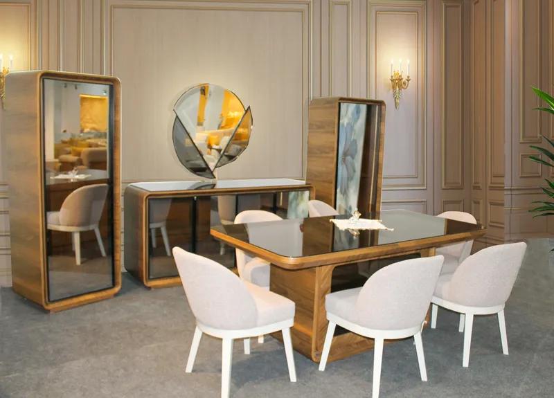 غرفة سفرة روليكس مع 6 كراسي - بريكس - دمياط