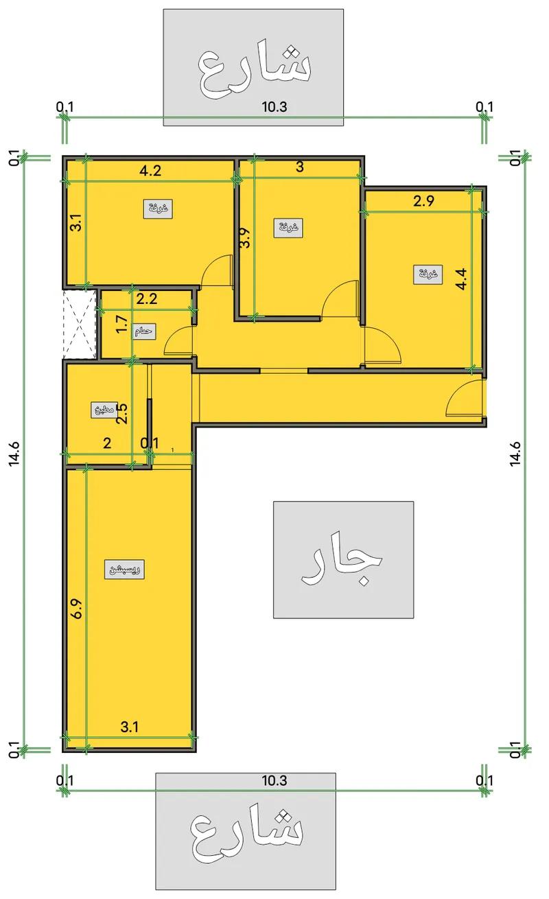 شقة بشارع الكنيسة بجوار سلم المساكن دائري المنيب