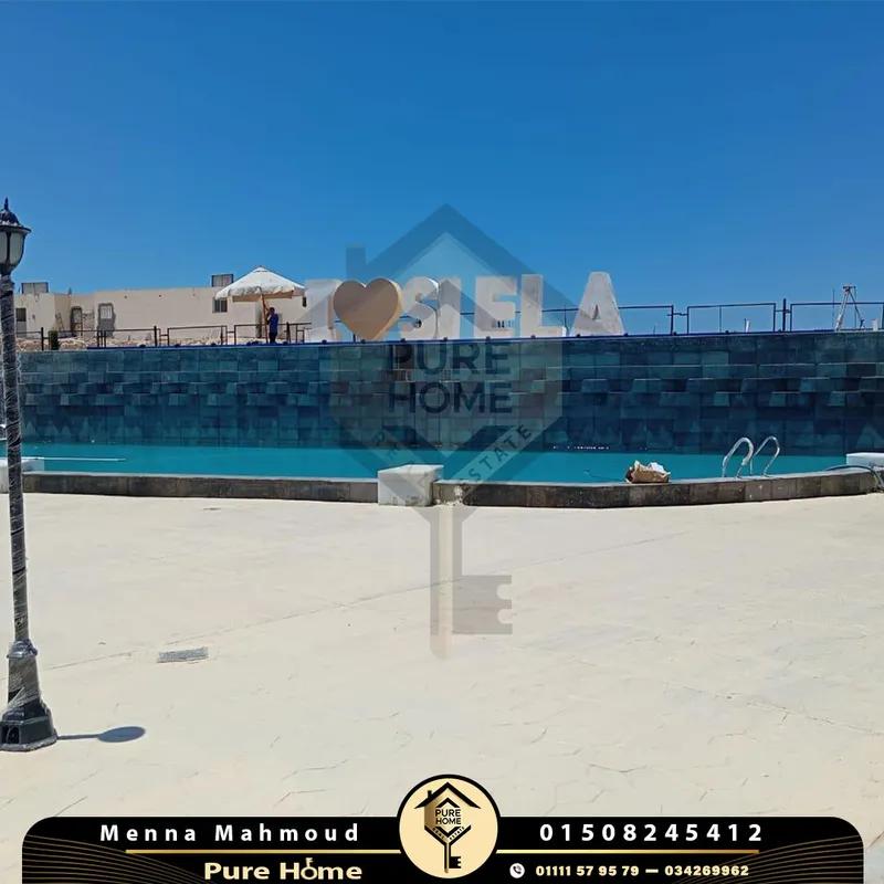 شاليه مميز للبيع بقرية سيلا – الكيلو ٥٩ (قبلي الطريق)