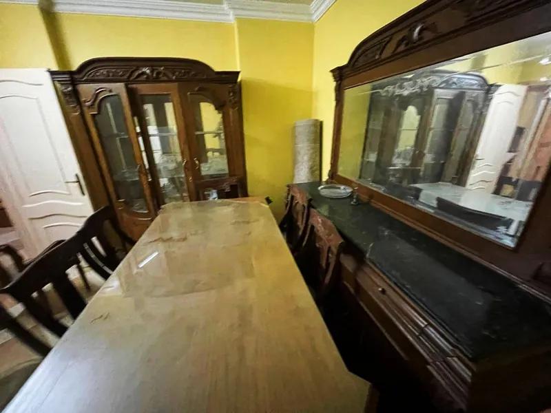 سفرة أنتيك غرفة كاملة 8 كراسي وبوفيه ونيش
