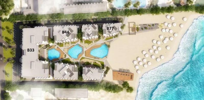 شقة 60م تشطيب الترا سوبر لوكس في ماجرا ريزورت الغردقة -البحر الاحمر