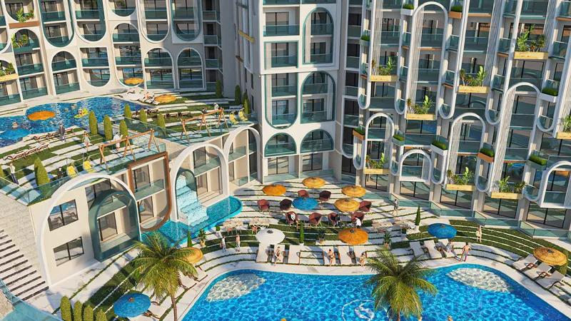 استوديو 52متر إطالة ع حمام السباحة تشطيب الترا سوبر لوكس في الهضبه