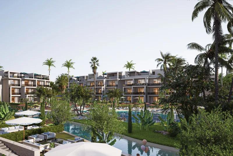 شقة غرفتين و صالة بحديقة خاصة