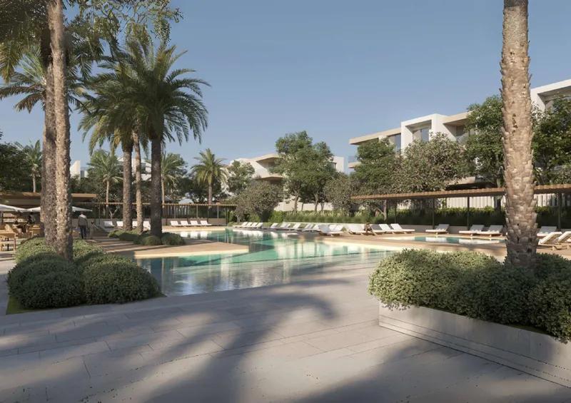 شقة 115م² أوضتين بإطلالة على حمام السباحة كالا سهل حشيش