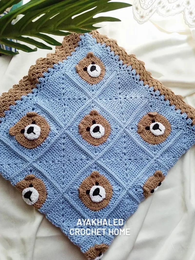 🐻💙بطانية الدب للبيبي ...