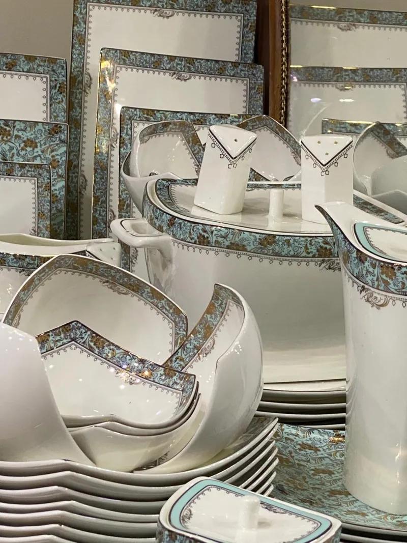 طقم صينى كامل ١٢٥قطعة مستورد فلبينى خفيف كاشف للضوء ماركة فاين بون