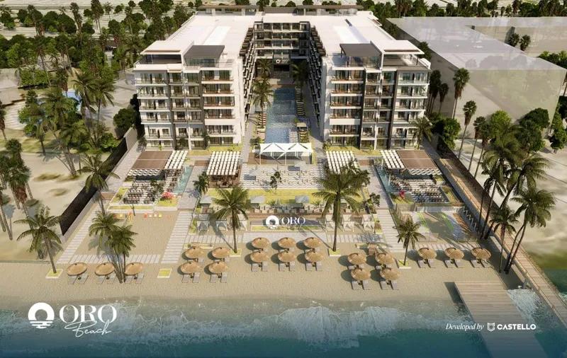 شقة 1 غرفة 78م² بإطلالة بحر ومسبح أورو بيتش دور تاني