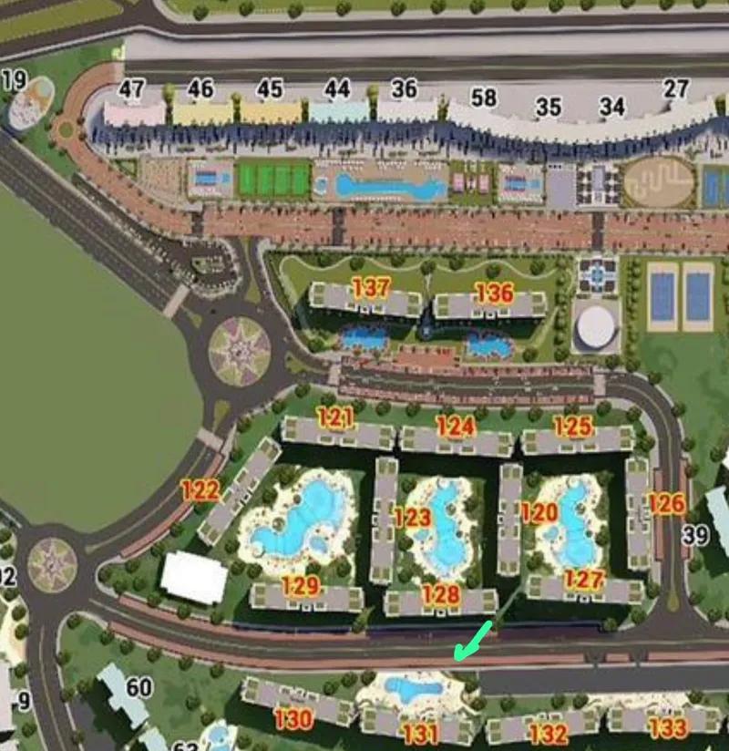 شالية 60م للبيع في بورتو جولف مارينا مشروع بورتو وواك