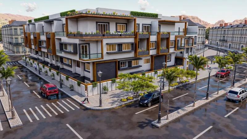 بانوراما مجاويش – شقة 56م بالدور الأول مطلة على حمام السباحة