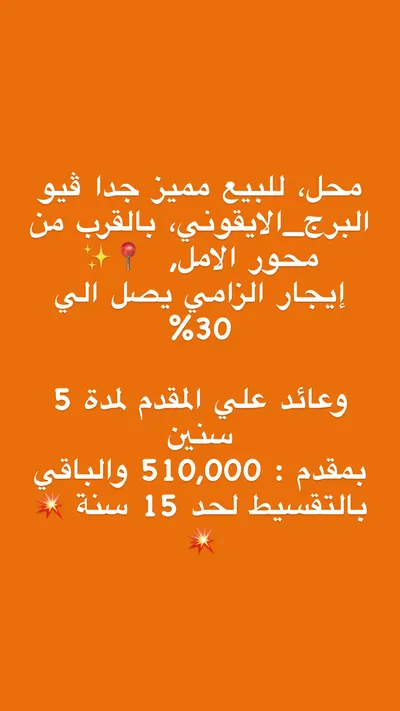 محل للبيع مميز جدا ڤيو البرج_الايقوني، in  العاصمة الإدارية الجديدة,  مناطق أخرى - 510,000 EGP