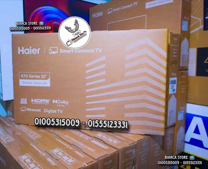 شاشة تلفزيون 32 بوصة هاير رسيفر داخلي فريمليس ميراكاست جديدة ضمان