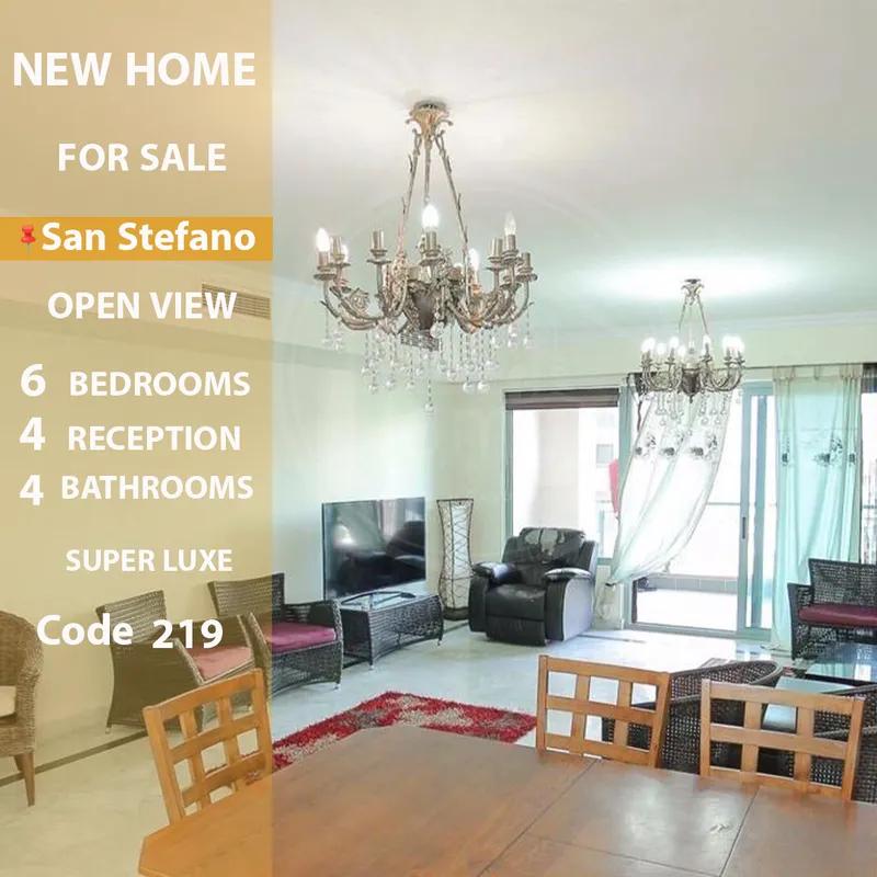 شقه 298م للبيع بالفورسيزون سان ستيفانو