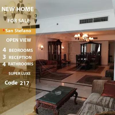 شقة للإيجار المفروش 270 م سان ستيفانو 4 سيزون في الإسكندرية, سان ستيفانو - 2,500 جنيه