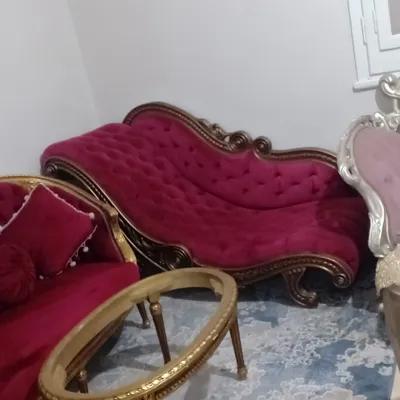 طقم كنب احمر مع شازلونج في القاهرة, القاهرة الجديدة - 25,000 جنيه